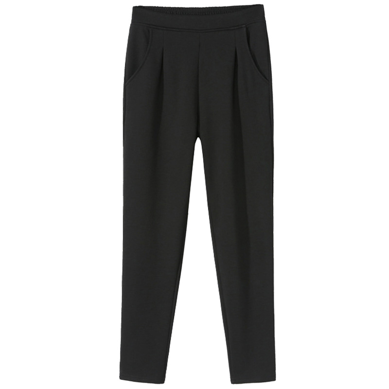 AUTUMN OVERSIZED VELVET THICKENED LEGGINGS FAT MM LOOSE 200 POUND MIDDLE-AGED MOM CASUAL SMALL FEET LONG PANTS