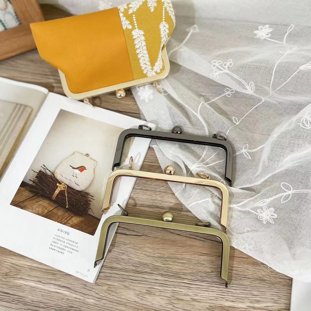 SEND DRAWINGS HANDMADE DIY18CM SQUARE NON-HOLE SCREWING MOUTH GOLD PACKAGE ACCESSORIES MONK HEAD DIAGONAL ACROSS HAND MOUTH GOLD