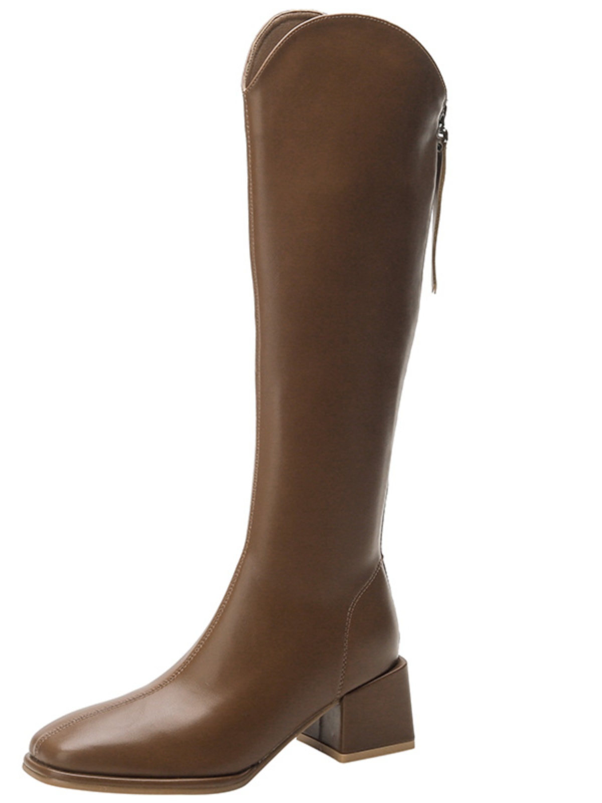 MILAN STUDIO BLOCK HEEL SQUARE TOE WOMENS BOOTS 2024 NEW HIGH HEELS HIGH HEELS SMALL BOOTS WOMEN