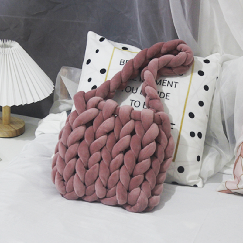 [MATERIAL PACKAGE] NEW MILK VELVET KOREAN VERSION HOMEMADE ICELAND WOOL BRAID BAG DIY SUPER COARSE WOOL HAND-KNITTED BAG