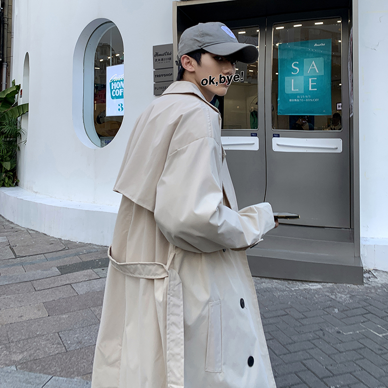 YOHJI YAMAMOTO TRENCH COAT MENS LAPEL JACKET SPRING AND AUTUMN 2023 NEW HANDSOME LUXURY COAT MID-LENGTH CAPE