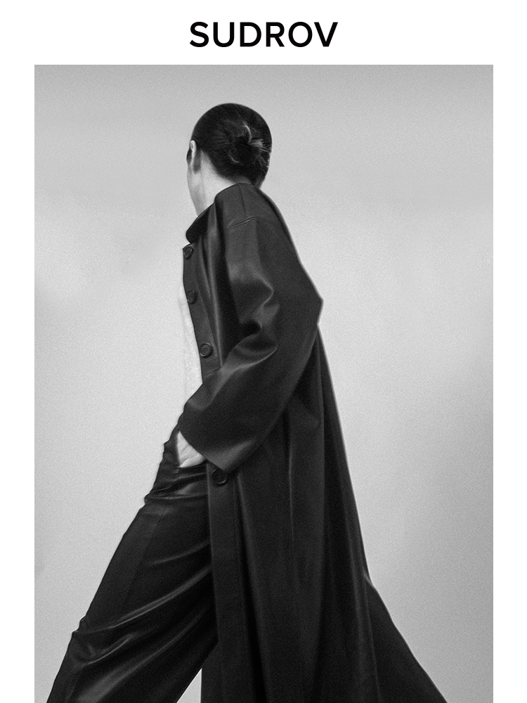 AMERICAN LEATHER JACKET MENS JACKET WINTER DESIGN SENSE NICHE HIGH-END WINTER WEAR KOREAN BRITISH TRENCH COAT MID-LENGTH FASHION BRAND