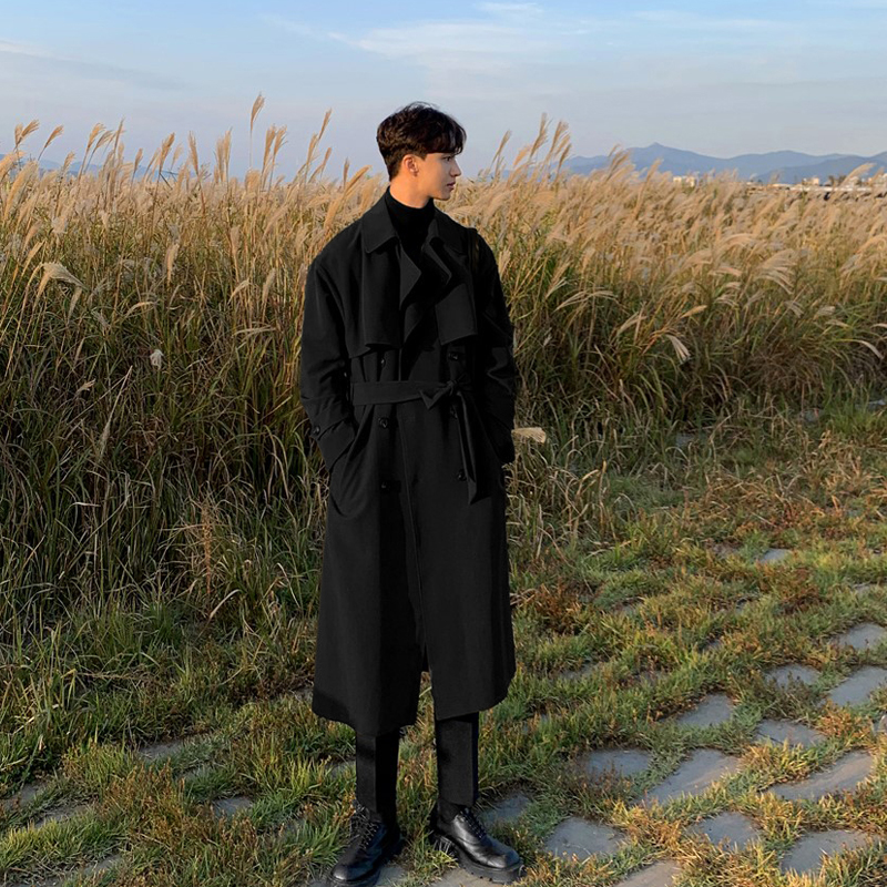 JAPANESE WINDBREAKER COAT MENS 2022 NEW SPRING AND AUTUMN HIGH-END DESIGN SENSE NICHE COAT MID-LENGTH IS POPULAR THIS YEAR