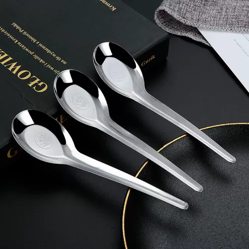 Густая ложка из нержавеющей стали ложки ложки настойка Z плоская ложка дома пить ложка в арбузе для еды для еды