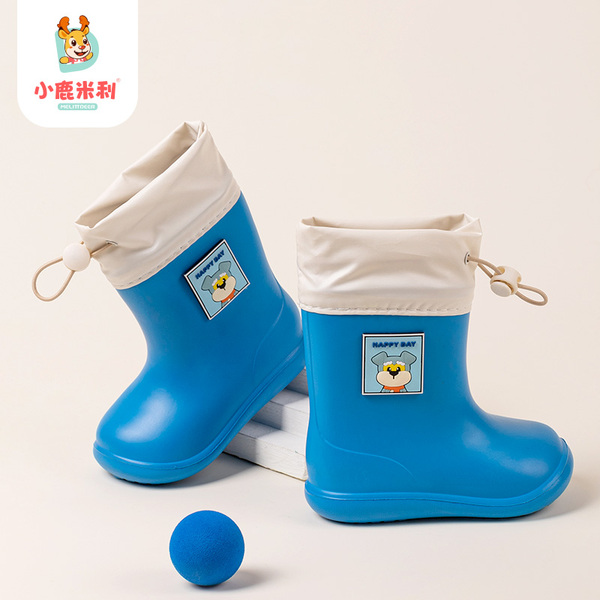儿童雨鞋男童2026新款男孩柔软束口防水防滑宝宝水鞋婴幼儿雨靴女