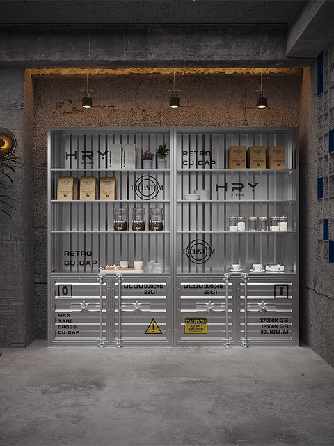 Creative In Store Rack Display Creative product display rack figure display cabinet industrial style ...