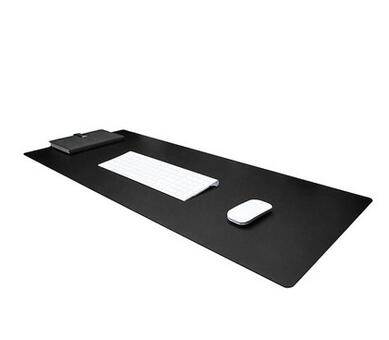 LEATHER COMPUTER DESK MAT LARGE MOUSE PAD BLACK WRITING TA