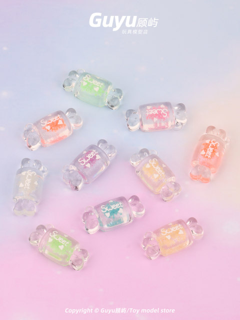 Simulation mini transparent luminous candy model toy DIY cream glue handmade props acrylic accessories accessories