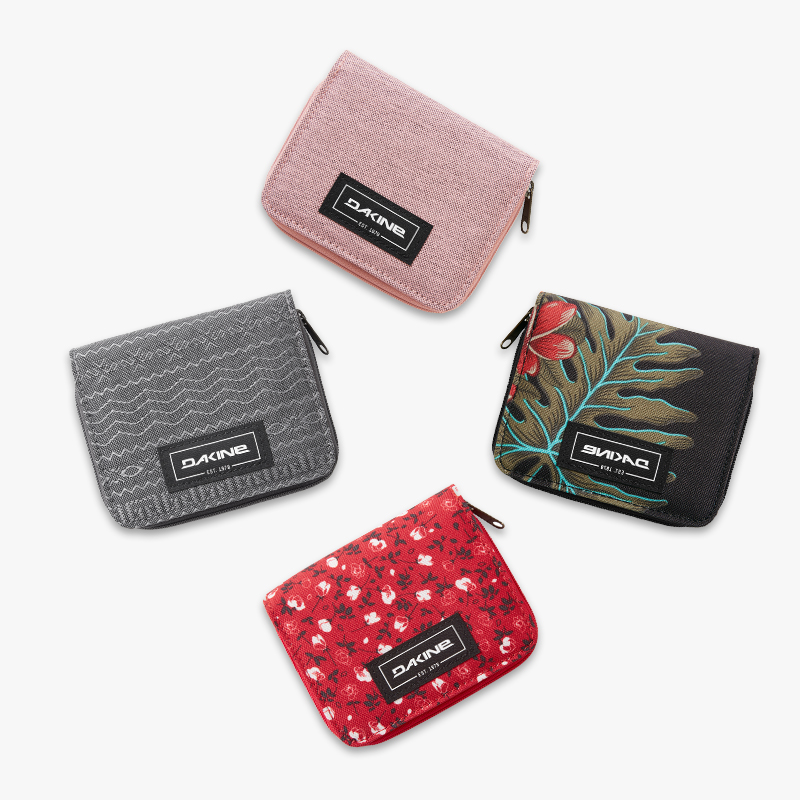 DAKINE SOHO SUMMER CANVAS WALLET WOMENS EASY MULTI-CARD SLOT DURABLE CARD HOLDER SHORT COIN PURSE MENS AND WOMENS