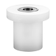 T-type single-sided track pulley Polypropylene nylon roller silent wear-resistant single-sided train track guide fixed pulley