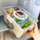 Harada Yuki's fresh-keeping box for food grade refrigerator special drain seal box large capacity food storage box with lid