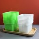 Commercial plastic packaging basket rectangular plastic desktop storage basket kitchen ginger garlic storage basket fish tank isolation
