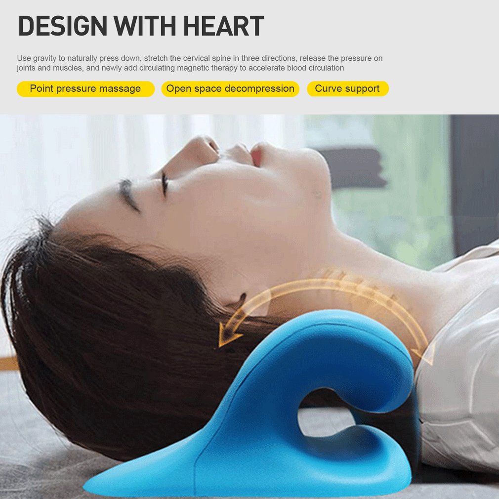 CERVICAL NECK SHOULDER STRETCHER MASSAGE PILLOW TRACTION