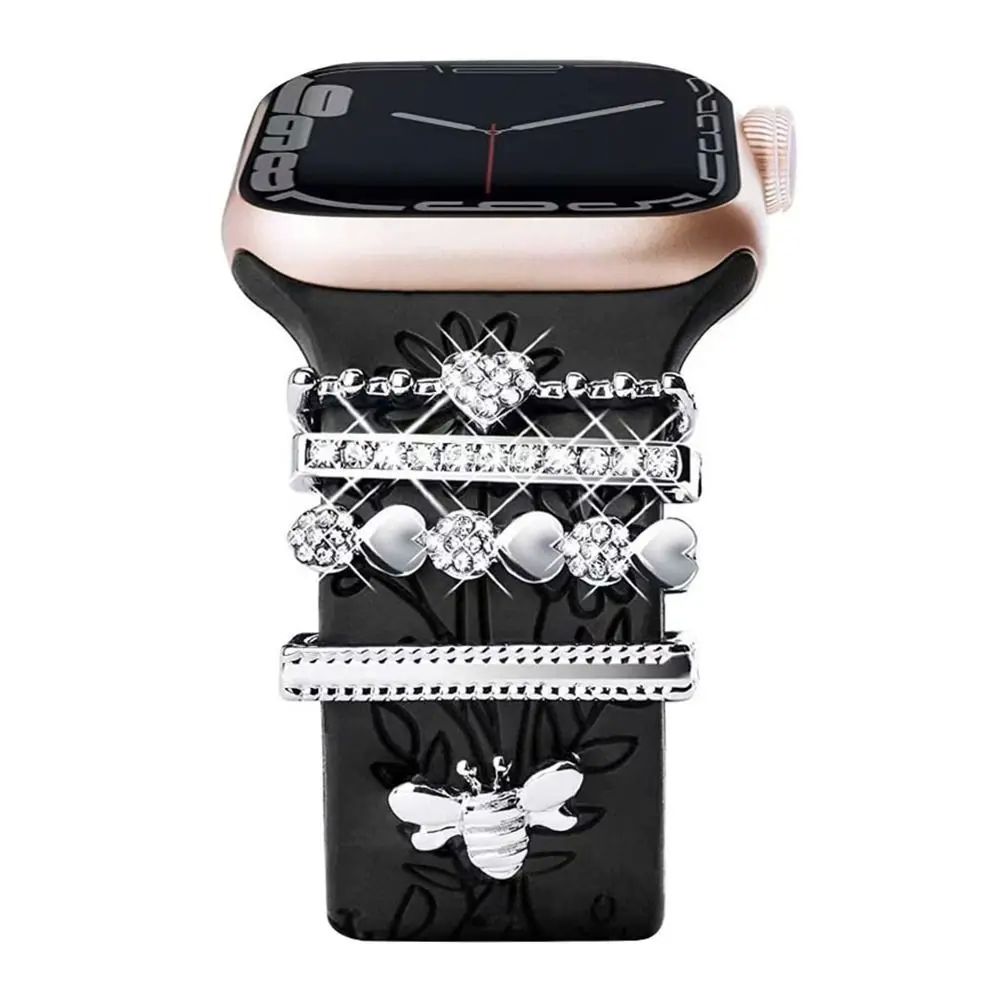 SHINY METAL CHARMS WATCH BAND DECORATIVE RING FOR APPLE DIAM