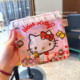 Japanese handmade kitty cartoon cotton zipper quicksand storage bag one-line bag lipstick red packet sanitary napkin cotton bag