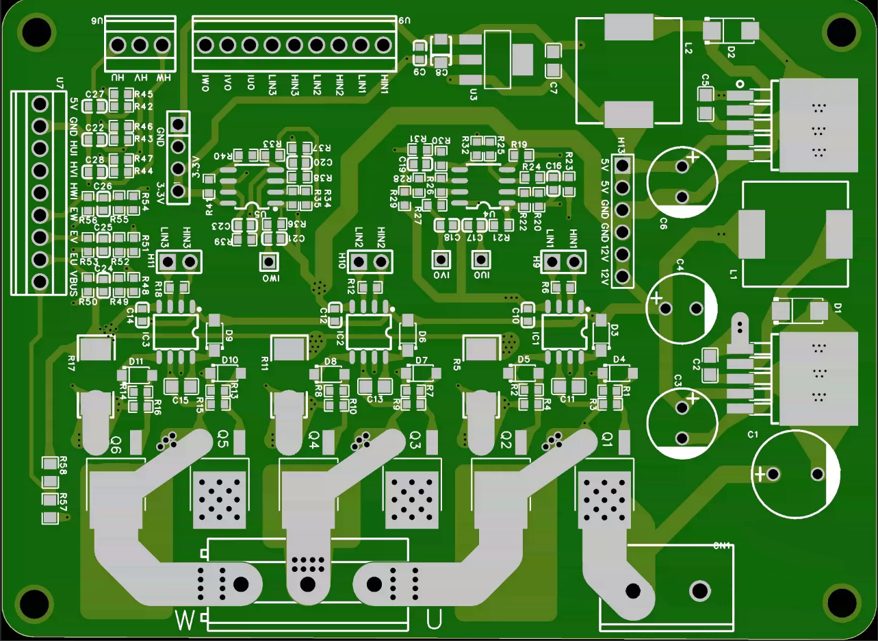 브러시리스 모터 드라이버 보드 BLDC FOC 드라이버 보드 데이터 4층 보드 3상 전류 샘플링 백 기전력 감지