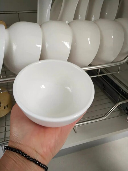 小白碗纯白加厚米饭碗商用餐厅碗饭店罗汉碗中式陶瓷碗批发大排档