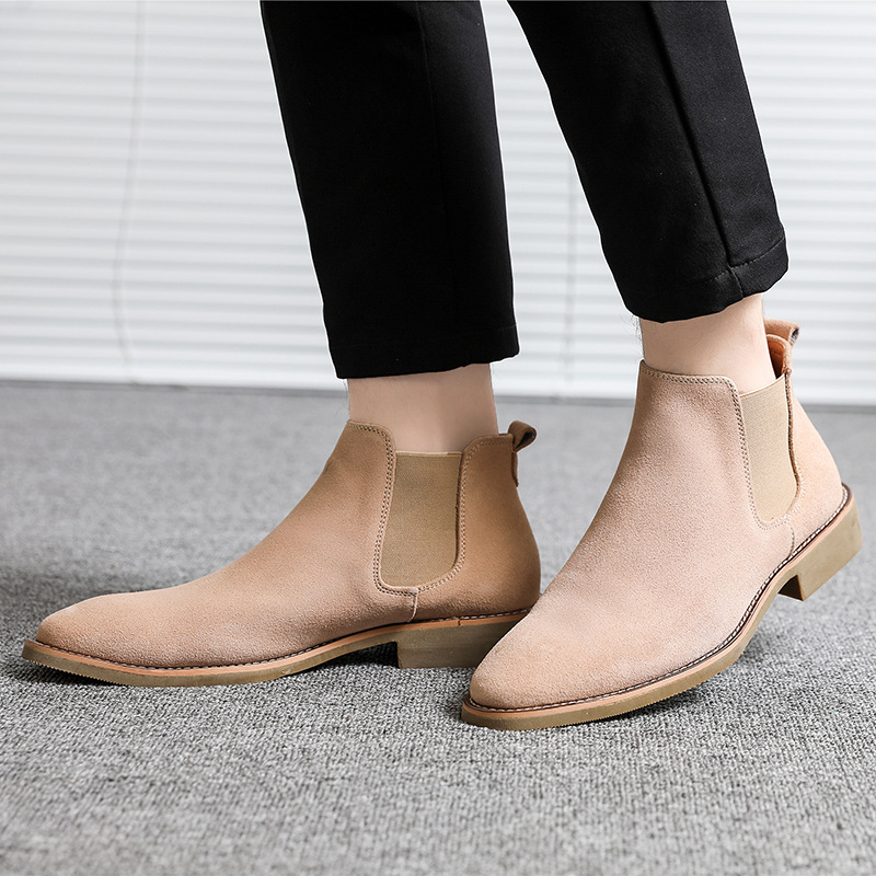 MARTIN CHELSEA BOOTS FOR MEN WINTER LEATHER SHOES 37-47