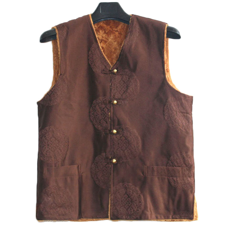 LAY CLOTHES MALE MONK CLOTHES WINTER VESTS WINTER MONKS CLOTHES COTTON DONGGA VELVET THICKENED VESTS COTTON JACKETS