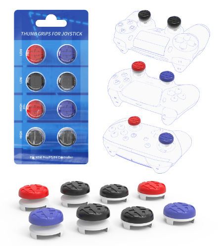 PS5|PS4|SWITCH PRO 핸들 조이스틱 버튼 PS5 조이스틱 강화 캡이 겹쳐지고 증가됨