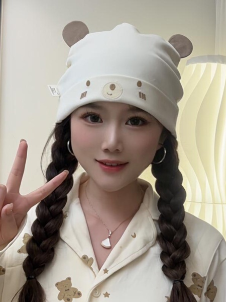 月子帽纯棉春秋孕妇产后防风帽子夏薄款发带产妇大头围吸汗妈妈帽 — 3