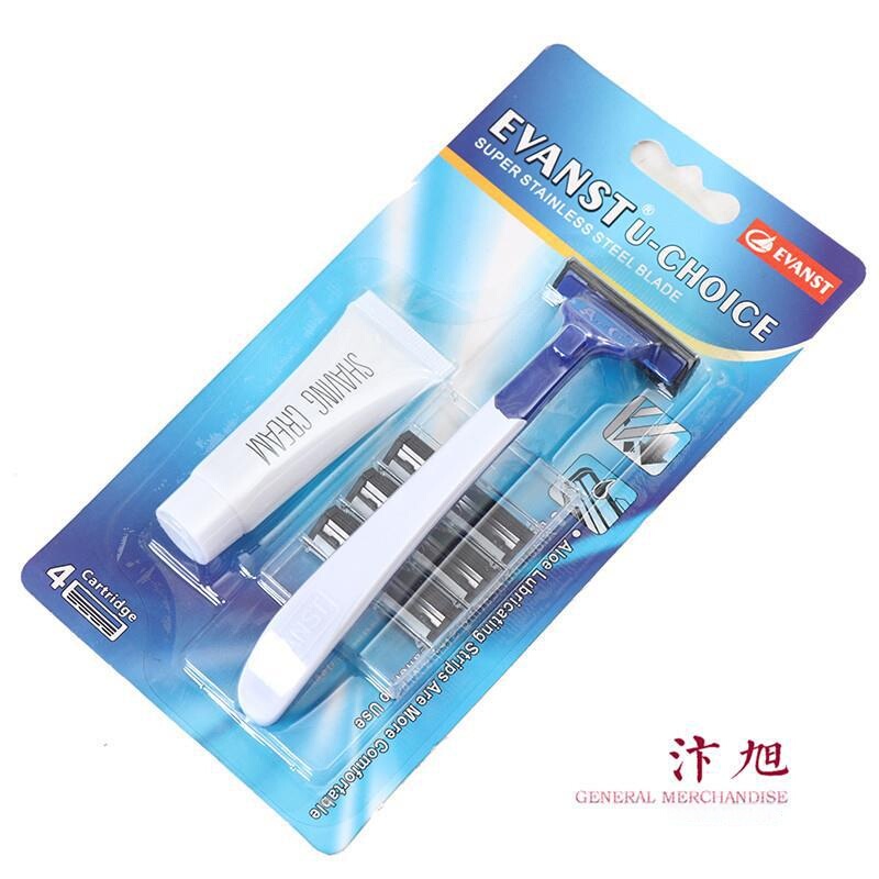 Travel standing portable disposable razor razor razor with shaving cream hotel wholesale paper box