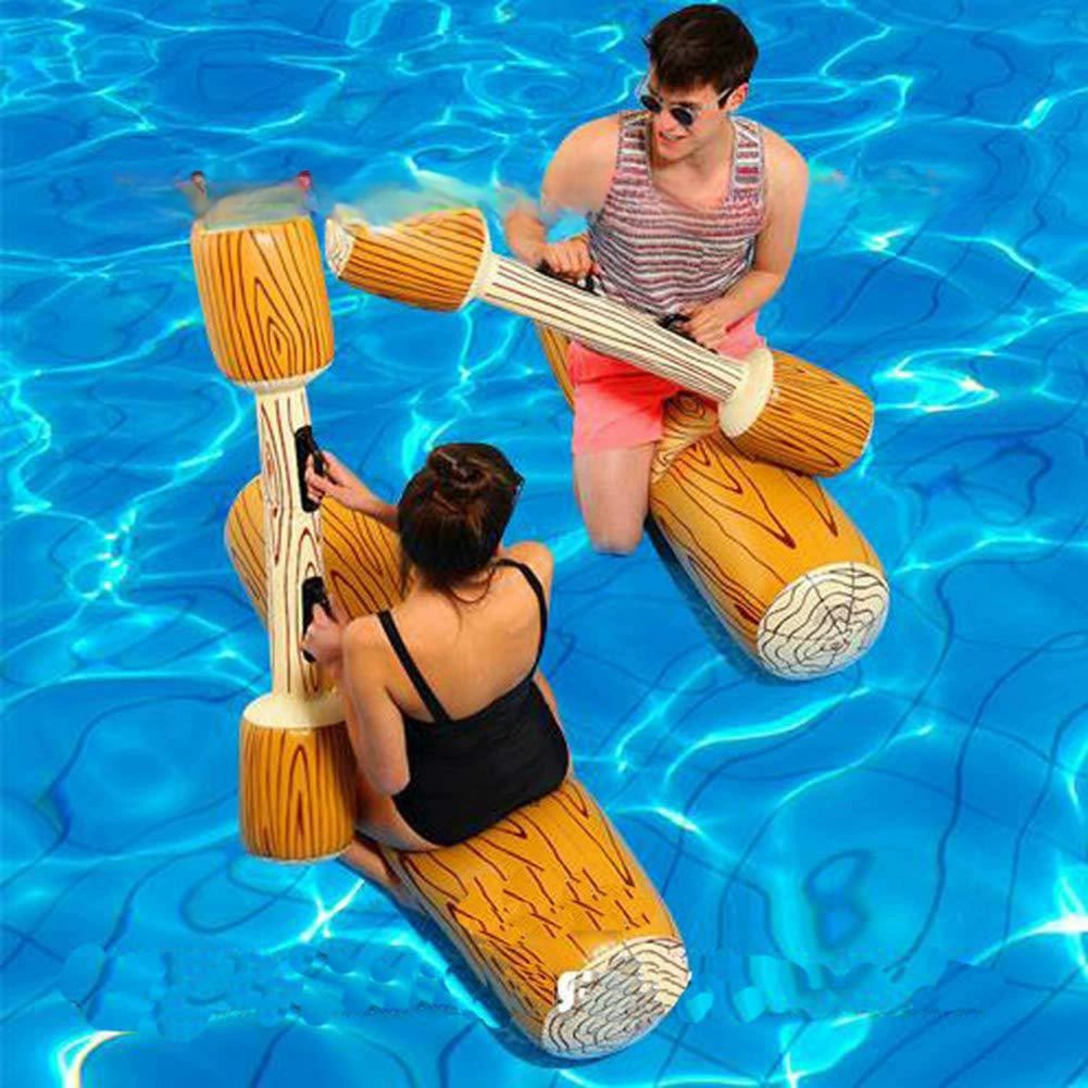 ПВХ надувная пара Сенсорное деревянное зерно крепление плавающий костюм для водных развлечений для взрослых водные игры игрушка надувная ударная палка
