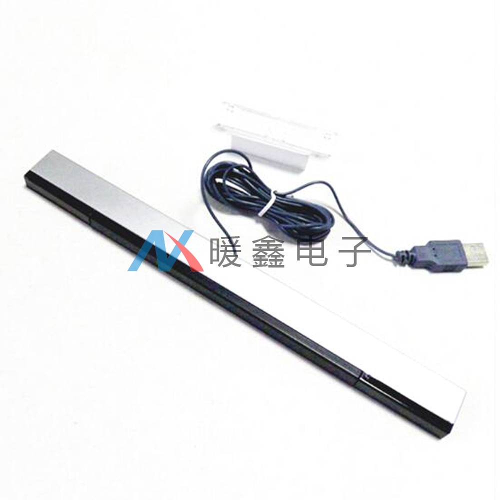 새로운 WII USB 유선 센서 WII 센서 USB 수신 바 신호 수신기 실버 스팟