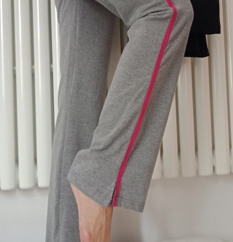 FOREIGN TRADE SINGLE PLUS FAT EXTRA LARGE SIZE EXTENDED LENGTH WOMENS PANTS HIGH-WAISTED COTTON SWEATPANTS SLIGHTLY HORNED THIN STRAIGHT PANTS 300+ POUNDS