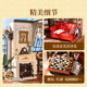 Rolife Ruole retro living room handmade DIY hut art house miniature scene model house assembled building blocks for women