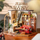 Rolife Ruole retro living room handmade DIY hut art house miniature scene model house assembled building blocks for women