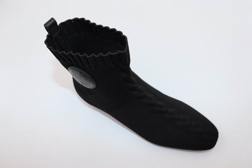 FOREIGN TRADE KNITTED ELASTIC SOCK BOOTS SQUARE TOE COVERS LOW HEEL FLAT BOOTS LEATHER SOLES COMFORTABLE SKINNY SINGLE BOOTS