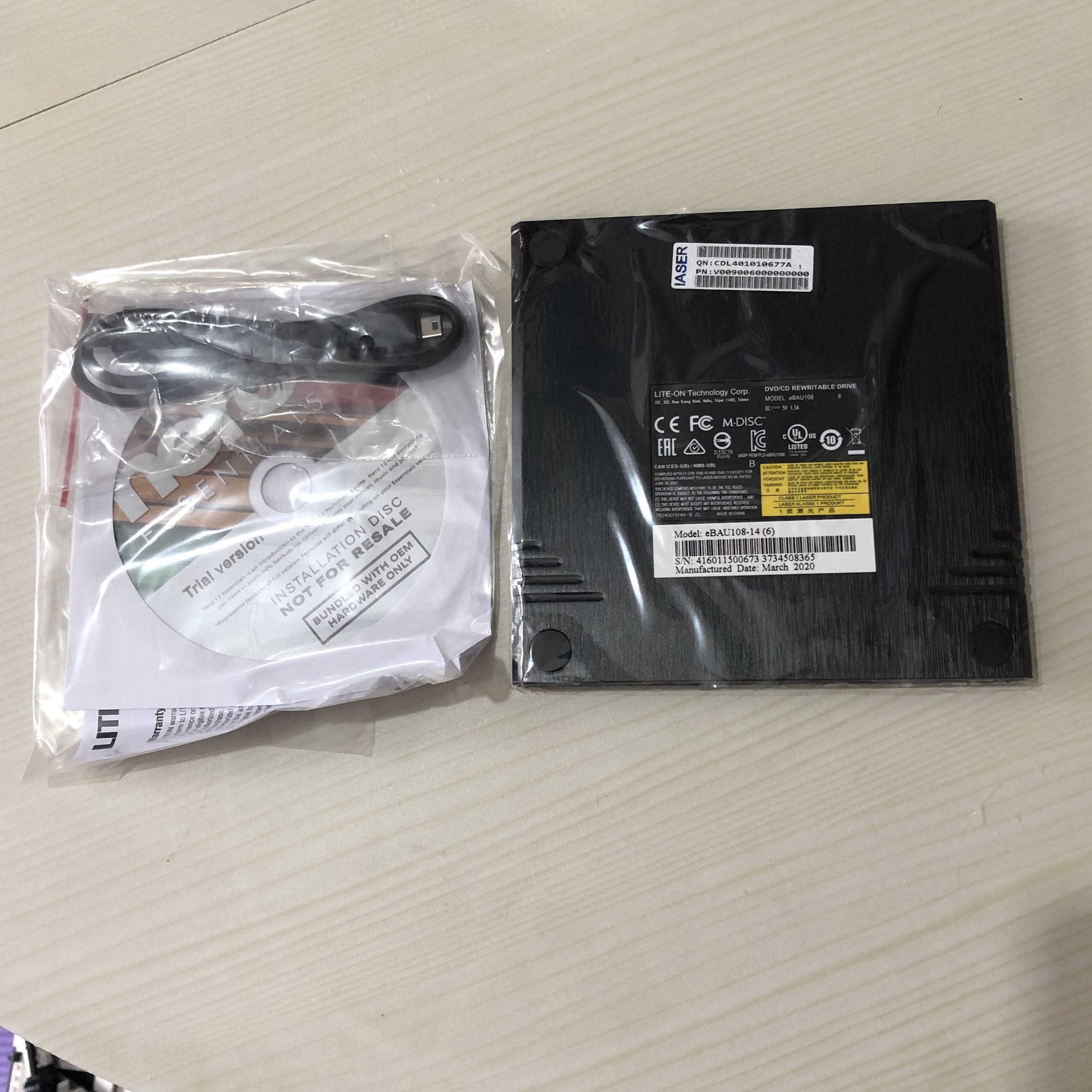 바코드 보증이 포함된 기존 INSPUR 서버 광학 드라이브 버너 외부 DVD RW 모바일 광학 드라이브 스팟