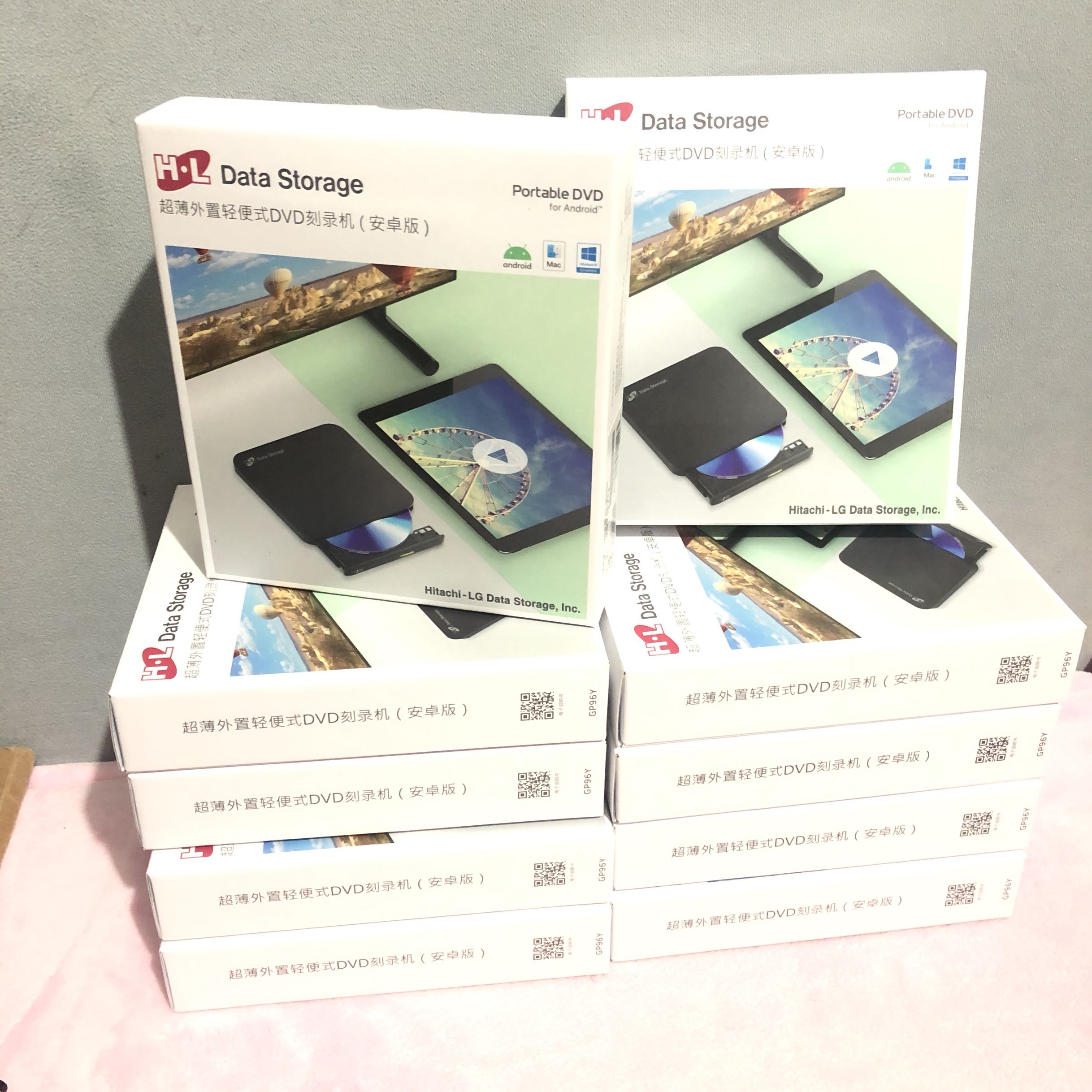 HL HITACHI LG 외부 GP96 안드로이드 DVD 버너 광학 드라이브 TYPE-C 및 TV 및 휴대폰에 연결된 USB 듀얼 인터페이스