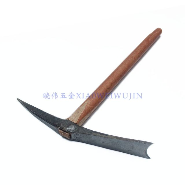 手工两用锄弹簧钢锄头斧子采药锻打挖笋锄斧苗木农具野营垂钓工具