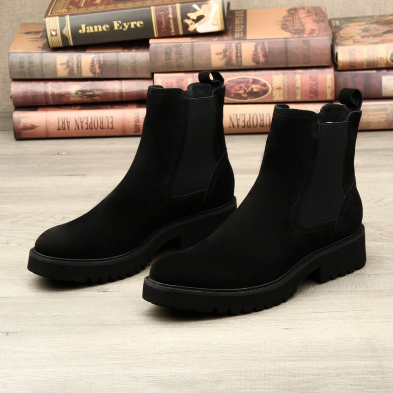 NUBUCK SUEDE NEW MARTIN BOOTS MENS HIGH-TOP LEATHER SHOES BRITISH LEATHER BOOTS MENS BOOTS PLUS VELVET CHELSEA BOOTS TIDE