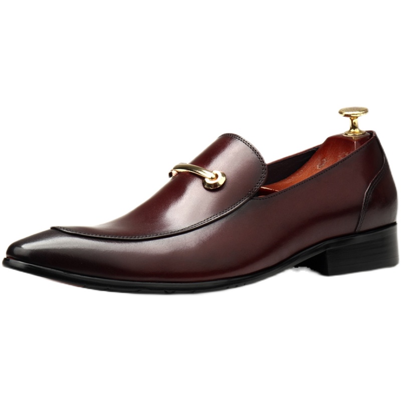 NEW HORSEBIT POINTED SCALP SHOES MENS BRITISH SLIP OVER LEATHER MENS SHOES BUSINESS CASUAL DRESS SHOES WORK WEDDING SHOES