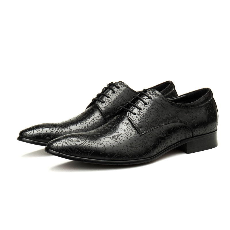 SUMMER NEW EUROPEAN VERSION OF MENS SHOES CARVED HAND-PAINTED LEATHER SHOES MENS POINTED TOE FORMAL WEAR BUSINESS BRITISH FASHION SHOES LACE-UP WEDDING SHOES