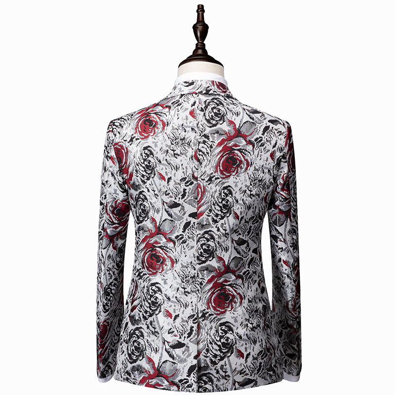 MENS BUSINESS CASUAL FLOWER SUIT SET DRESS XZ103-993 TWO PIECE SET--P220