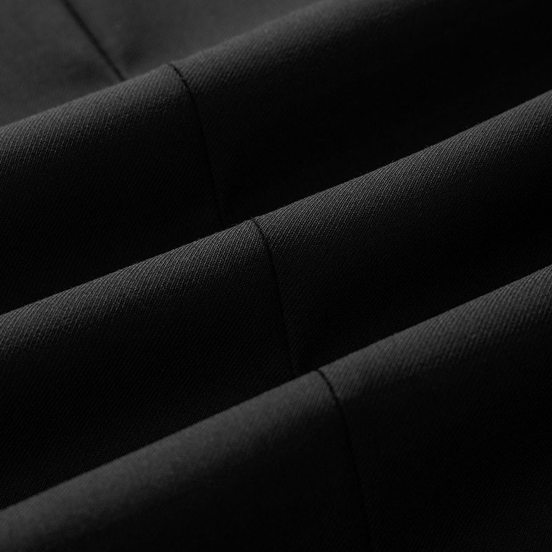 MENS CASUAL BUSINESS SUIT STAND COLLAR TUNICS XZ103-203 DUO SET-P135 BLACK