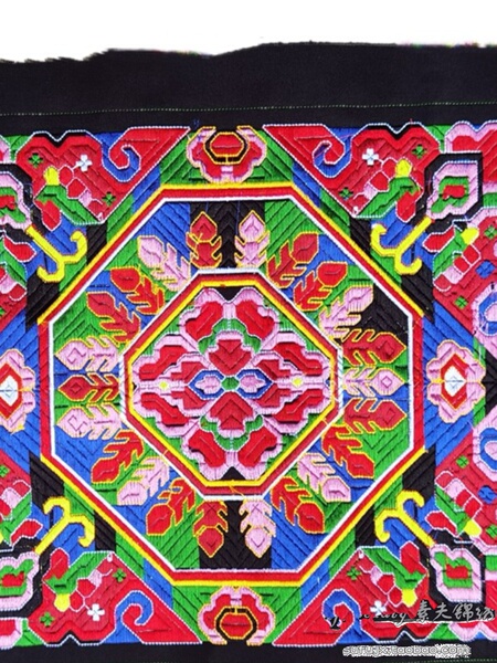 民族风满绣绣花刺绣 机绣绣片 diy辅料布料绣面 家居饰品32*26cm