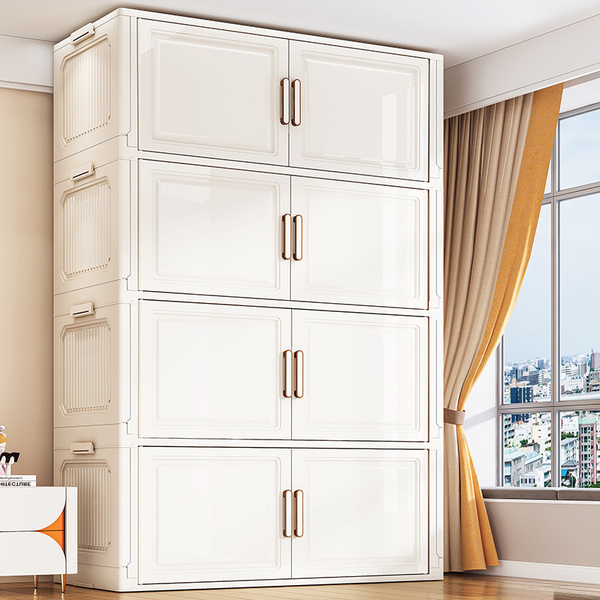 加厚收纳柜可折叠置物柜家用宝宝衣柜衣服整理零食玩具塑料储物柜