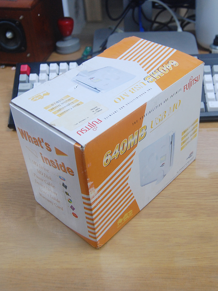 새로운 FUJITSU USB 외부 640M MO 광자기 디스크 버너 모바일 MO 광자기 디스크 드라이브