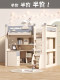 Cherry wood elevated bed sheets upper floor empty desk wardrobe children's upper and lower beds full solid wood high and low bed bunk bed