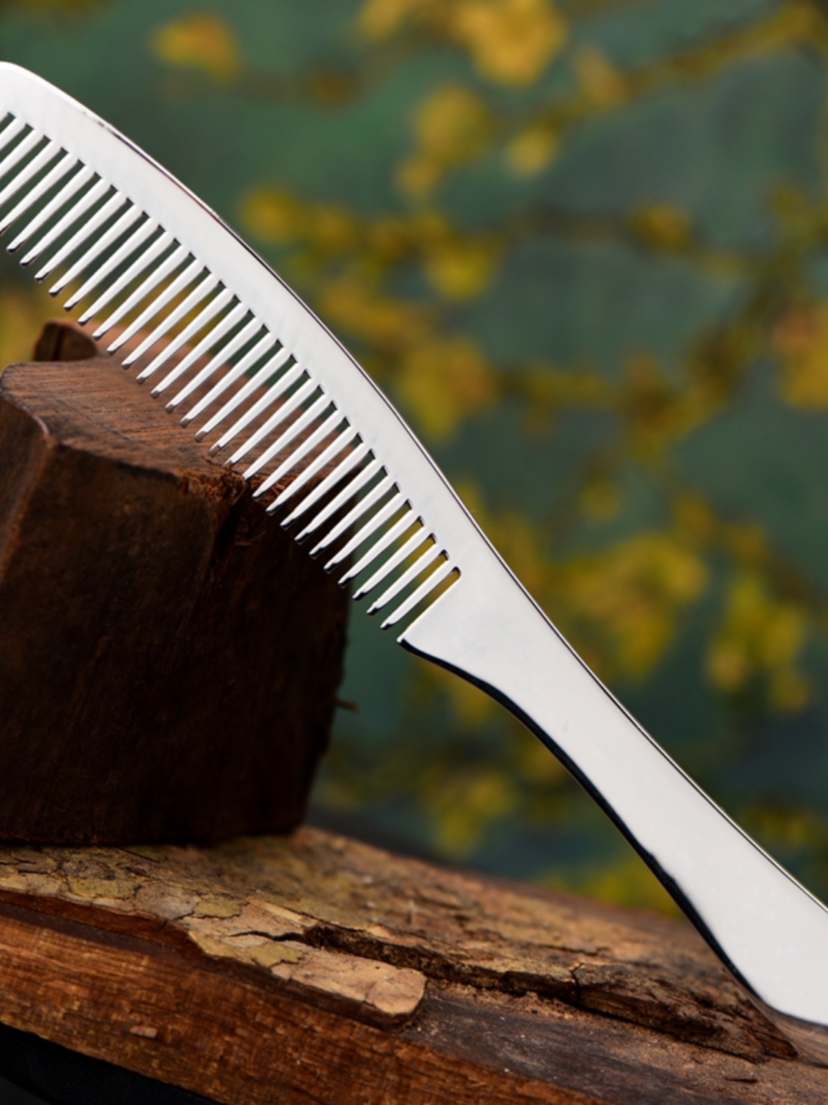 순수 실버 999 헤어 빗 광택 두꺼운 긴 실용적인 실버 빗 건강 관리 실버 장식품 선물 어머니 빗