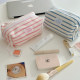 Korean striped towel makeup bag women's cosmetic storage bag tofu bag travel carry-on bag in-house bag