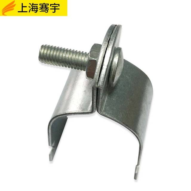 C-type steel P-type card galvanized wire pipe clamp accessories P-type tube bundle P-type tube clamp P-type hoop connecting parts Steel tube clamp