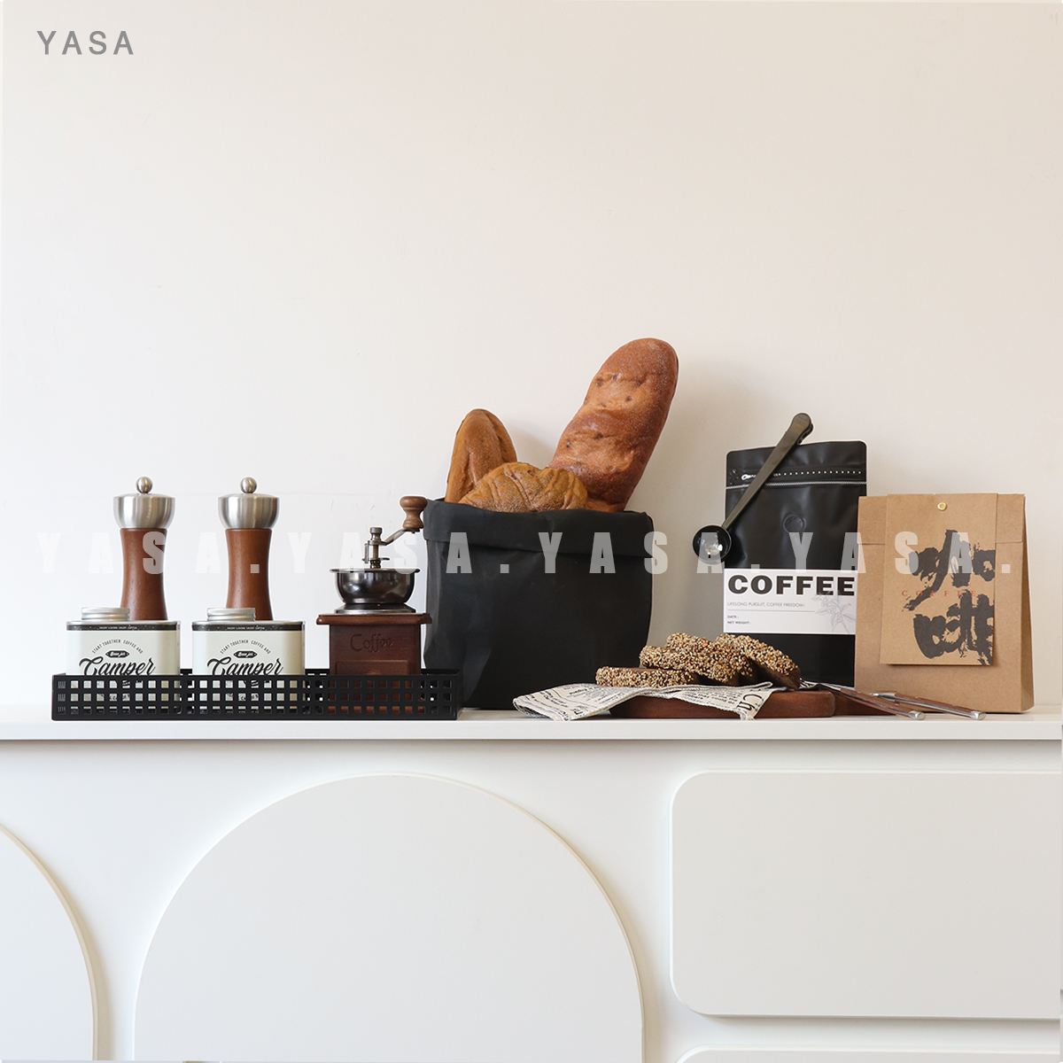 YASA 【Украшение кухни】 Модельные шкафы для гостиной Итальянская современная кофейная тематика Хлеб Мягкий декоративный реквизит Коричневой серии Изображение 1