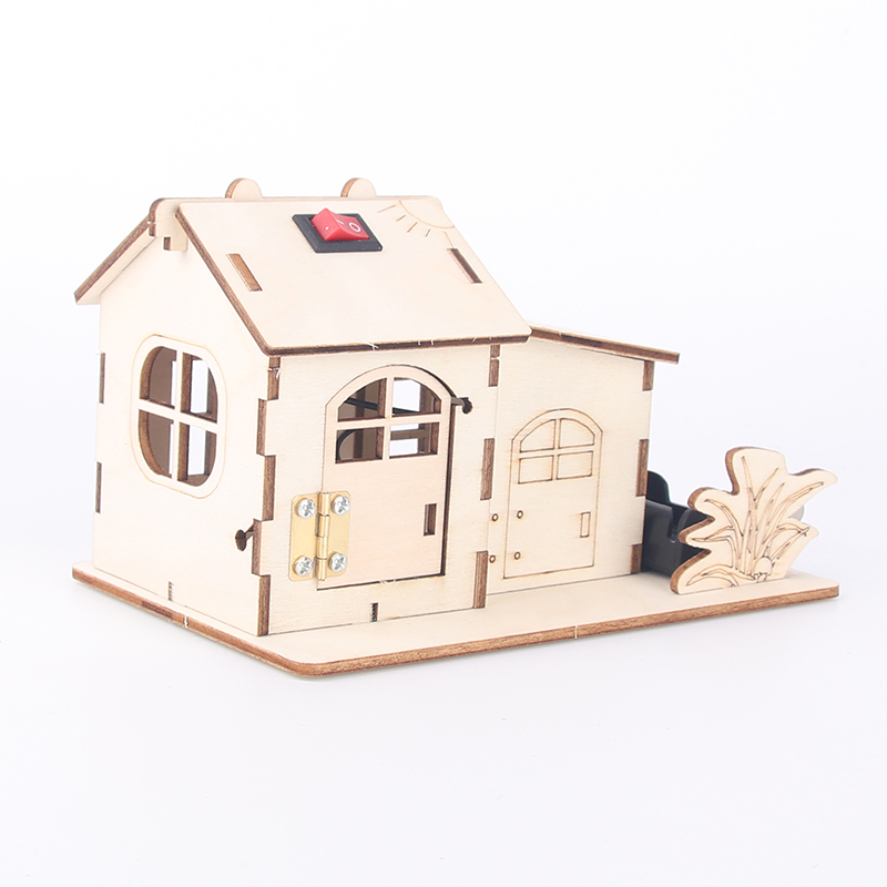 다채로운 라이트 캐빈 수제 기술 소규모 생산 DIY 하우스 모델 플러그인 캐빈 회로 교육 장난감