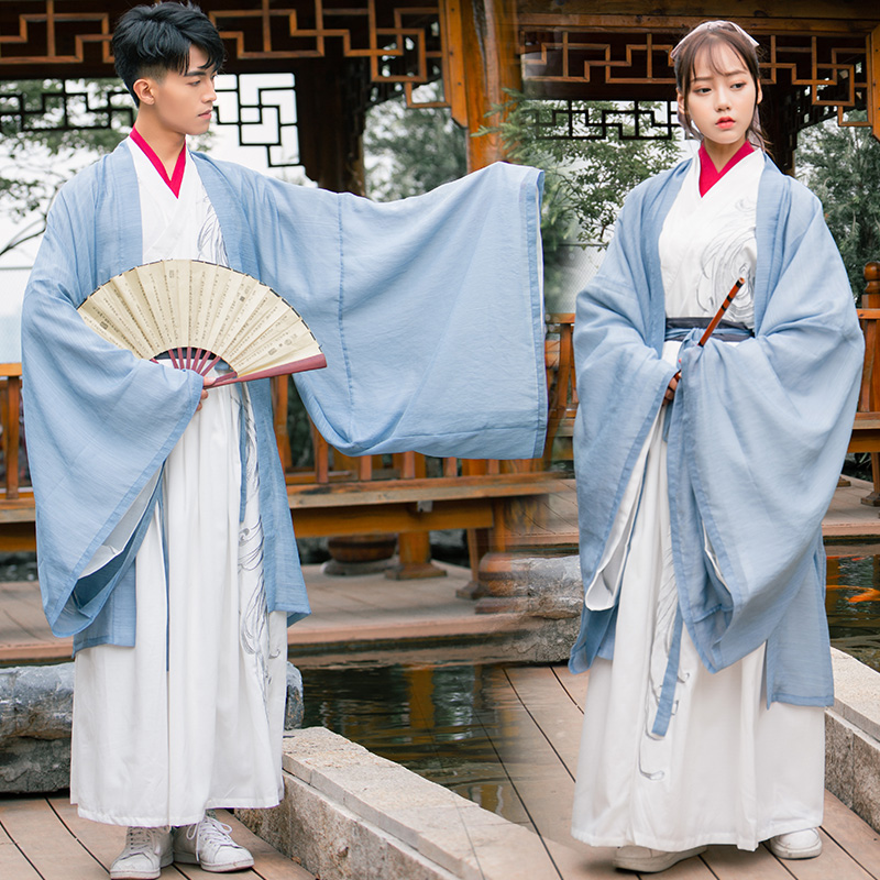 HANFU RENTAL: REVERSE WATER COLD WEI AND JIN STYLE MALE AND FEMALE COUPLES ANCIENT STYLE GAMES OPENING CEREMONY ENTRANCE PERFORMANCE COSTUME RENTAL